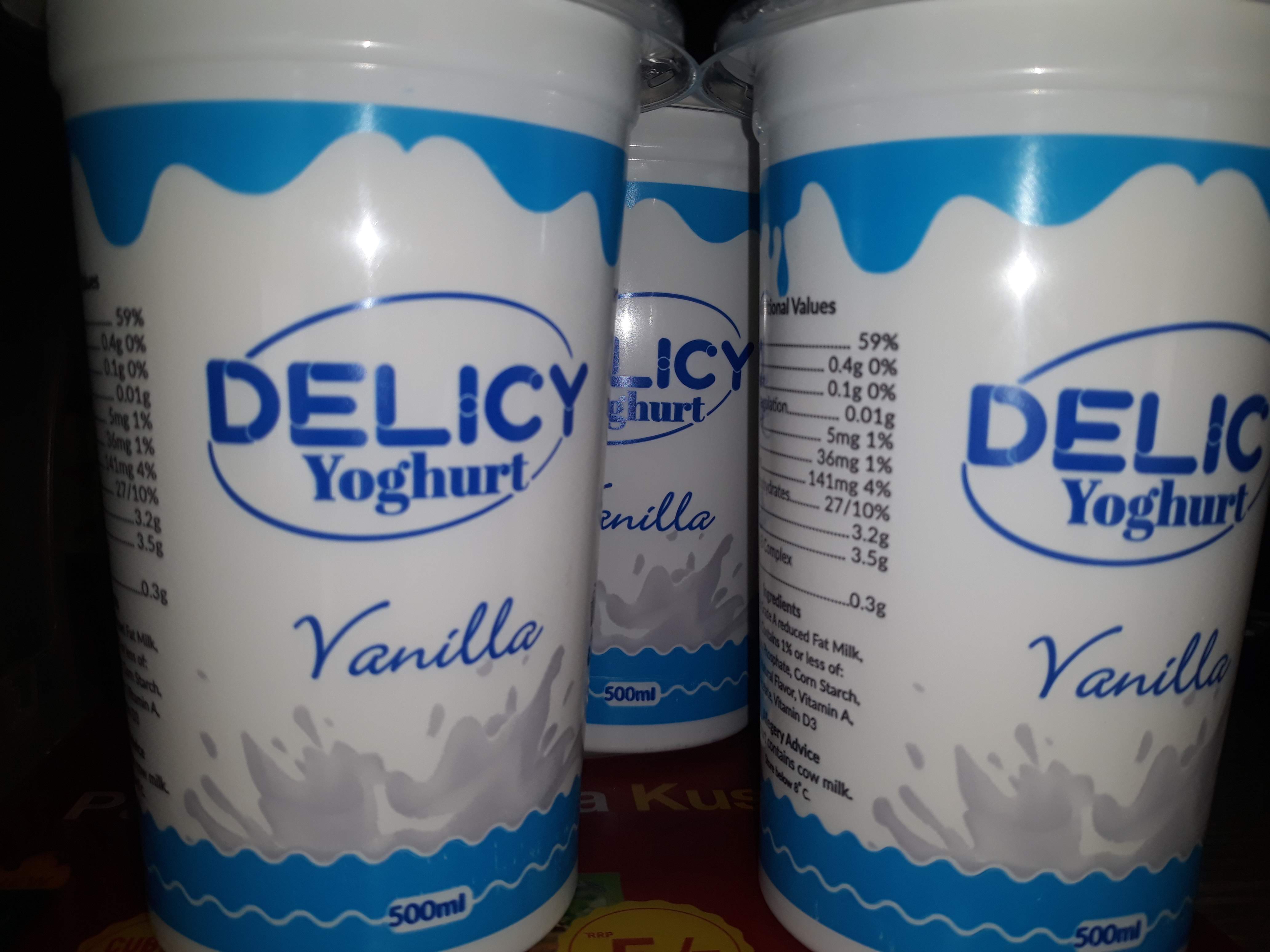 Delicy Yoghurt 500ml-Vanilla Flavor