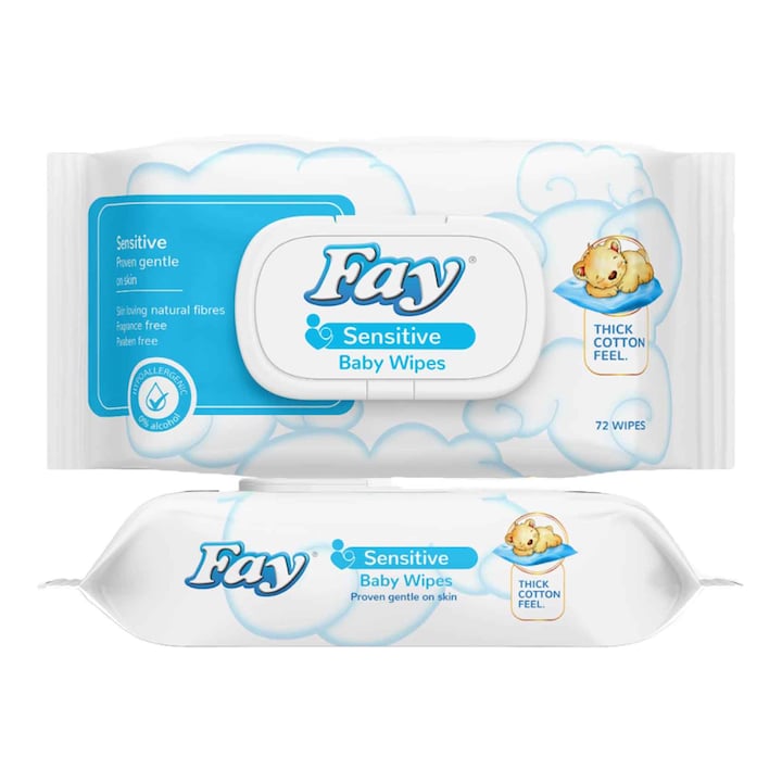 Fay Sensitive Wet Wipes 72Pcs
